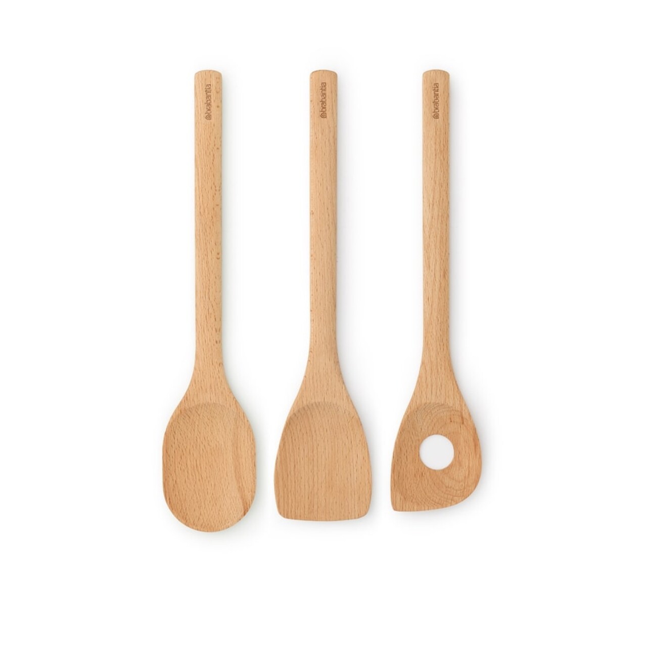 Set 3 ustensile de bucatarie, Brabantia, Profile, 33.5x7x3.7 cm, lemn, natural - imagine 5